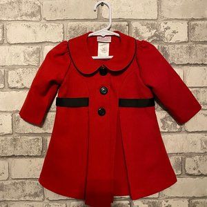 Iris & Ivy Baby Girl's Black Bow Coat 12 Months